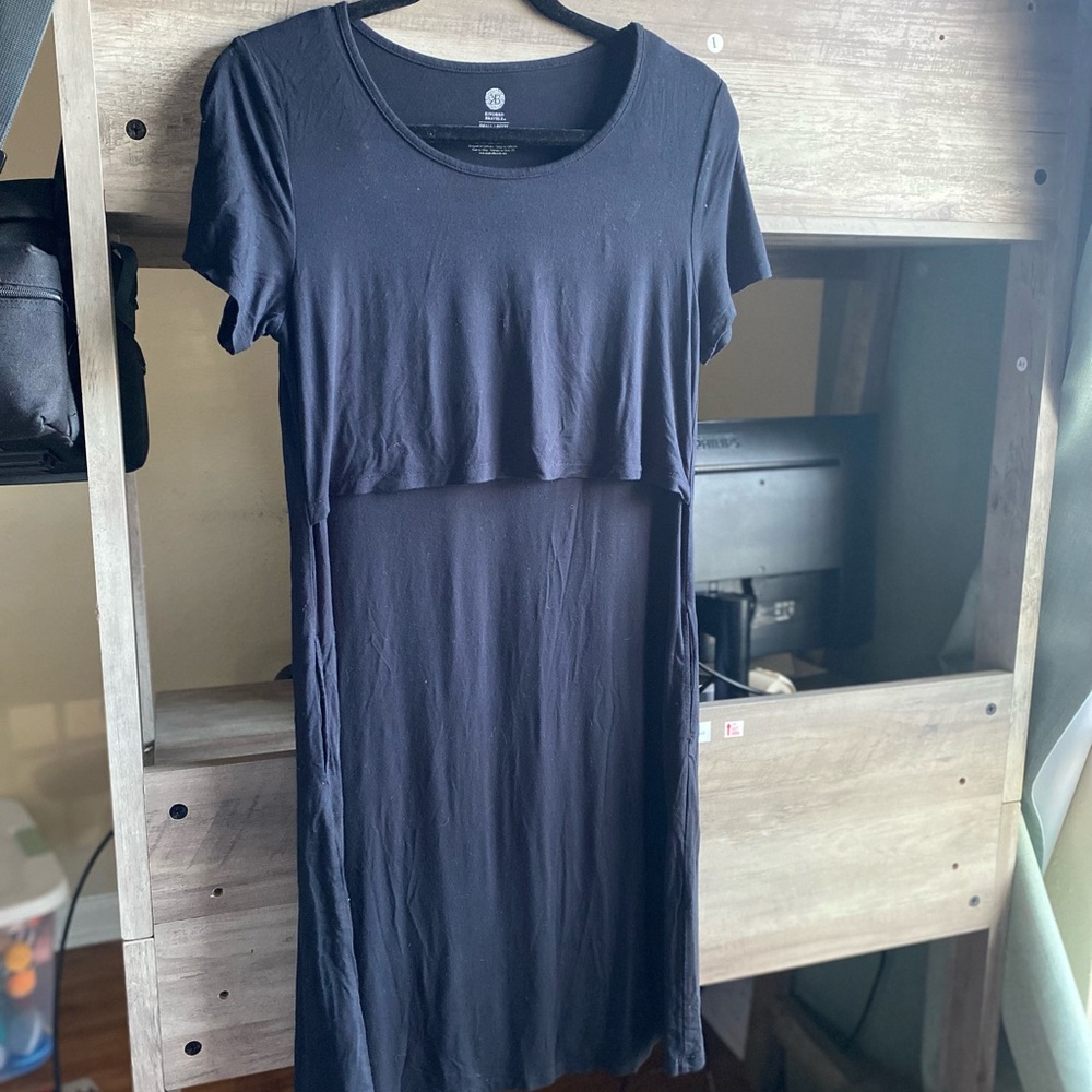 Black Kindred Bravely Nursing Short Sleeve Dress